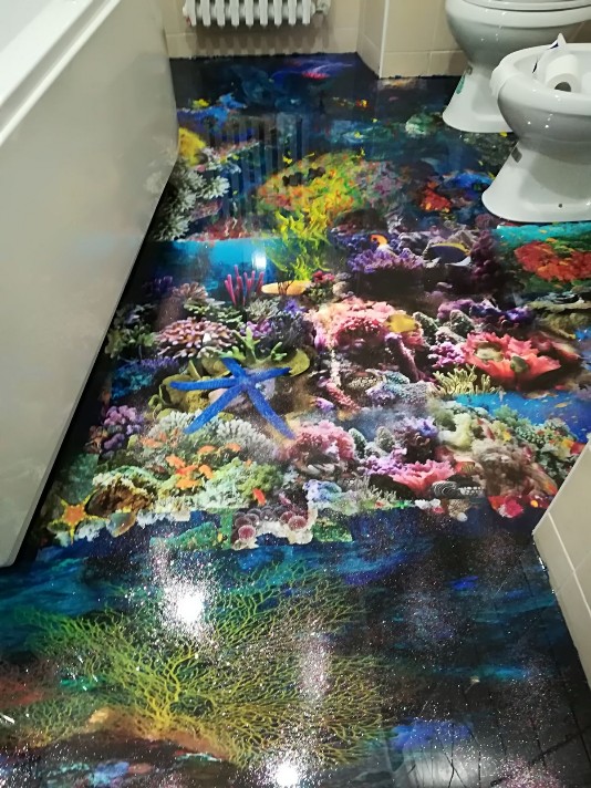 bagno in resina 3D bagno in resina 3D